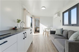 cabin lounge interior photography
